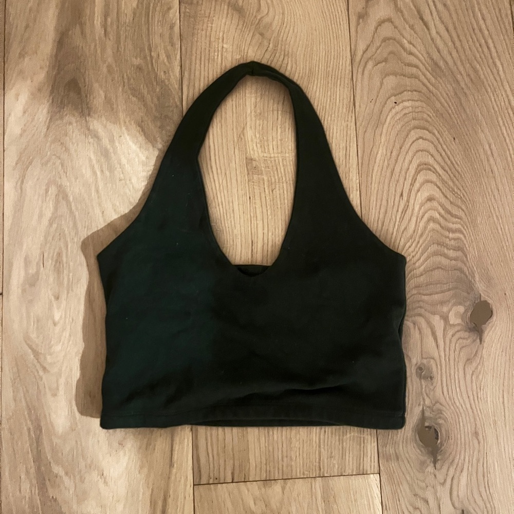Brandy melville dark green halter top